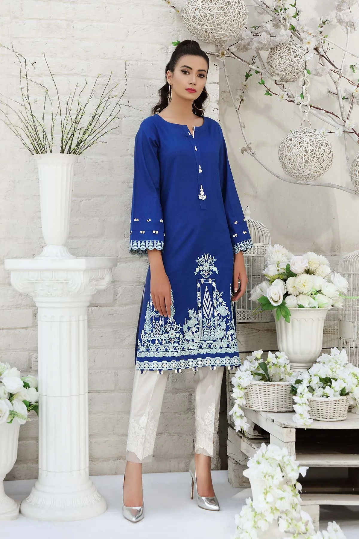 1-Pc Brosha Lawn Embroidered Shirt CNP22-13-S