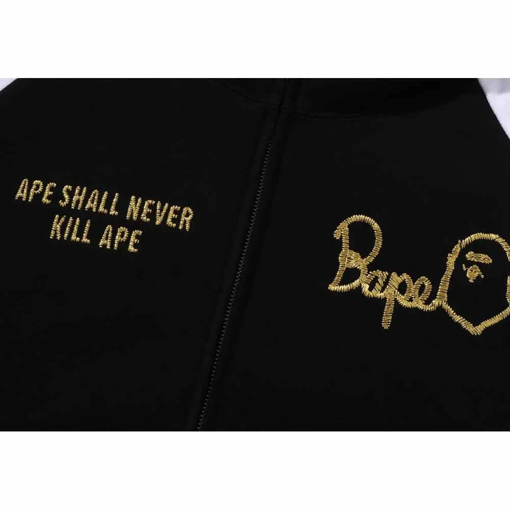 A BATHING APE  |Unisex Street Style Logo Hoodies