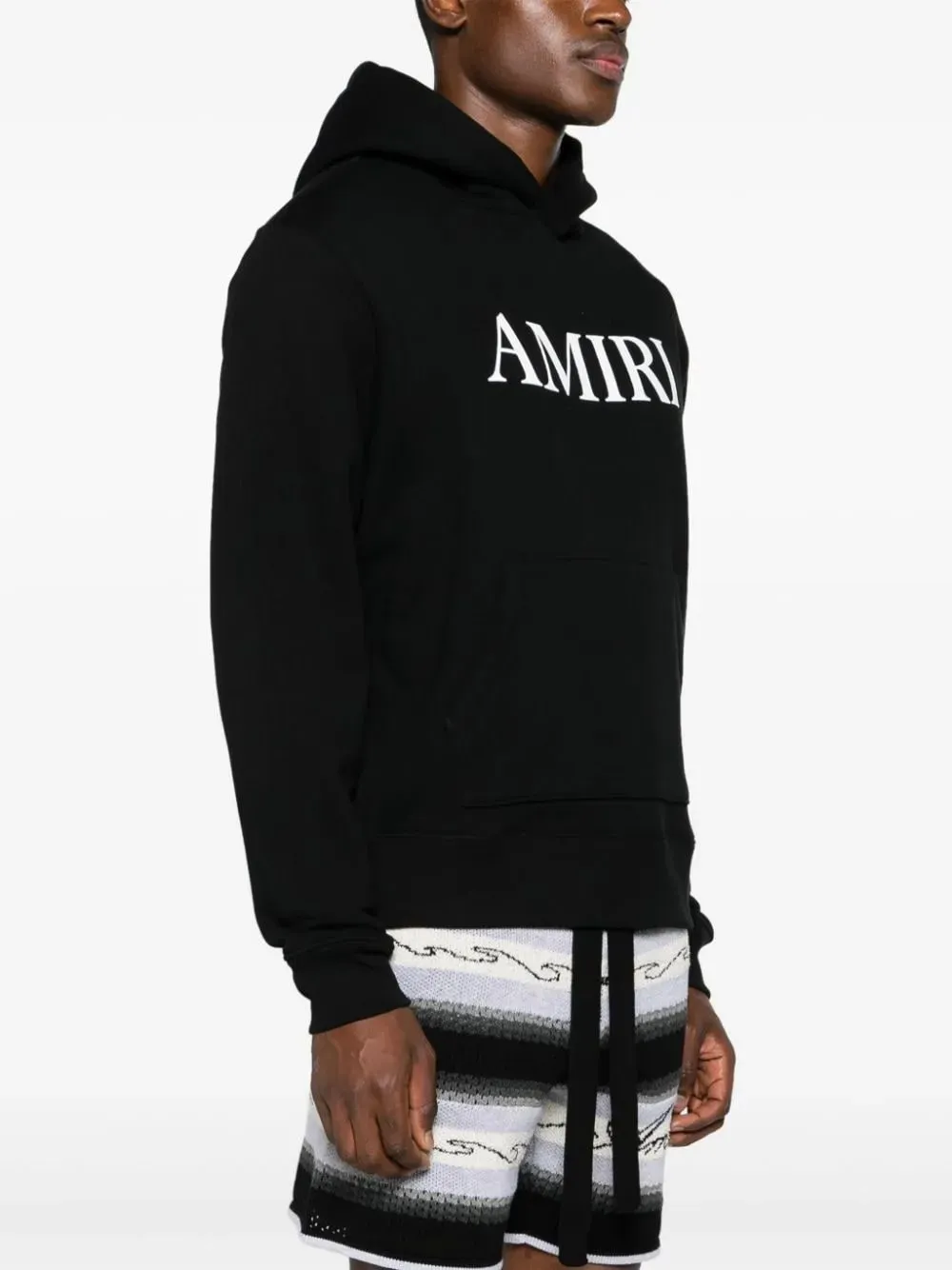 AMIRI  |Street Style Long Sleeves Plain Cotton Logo Hoodies