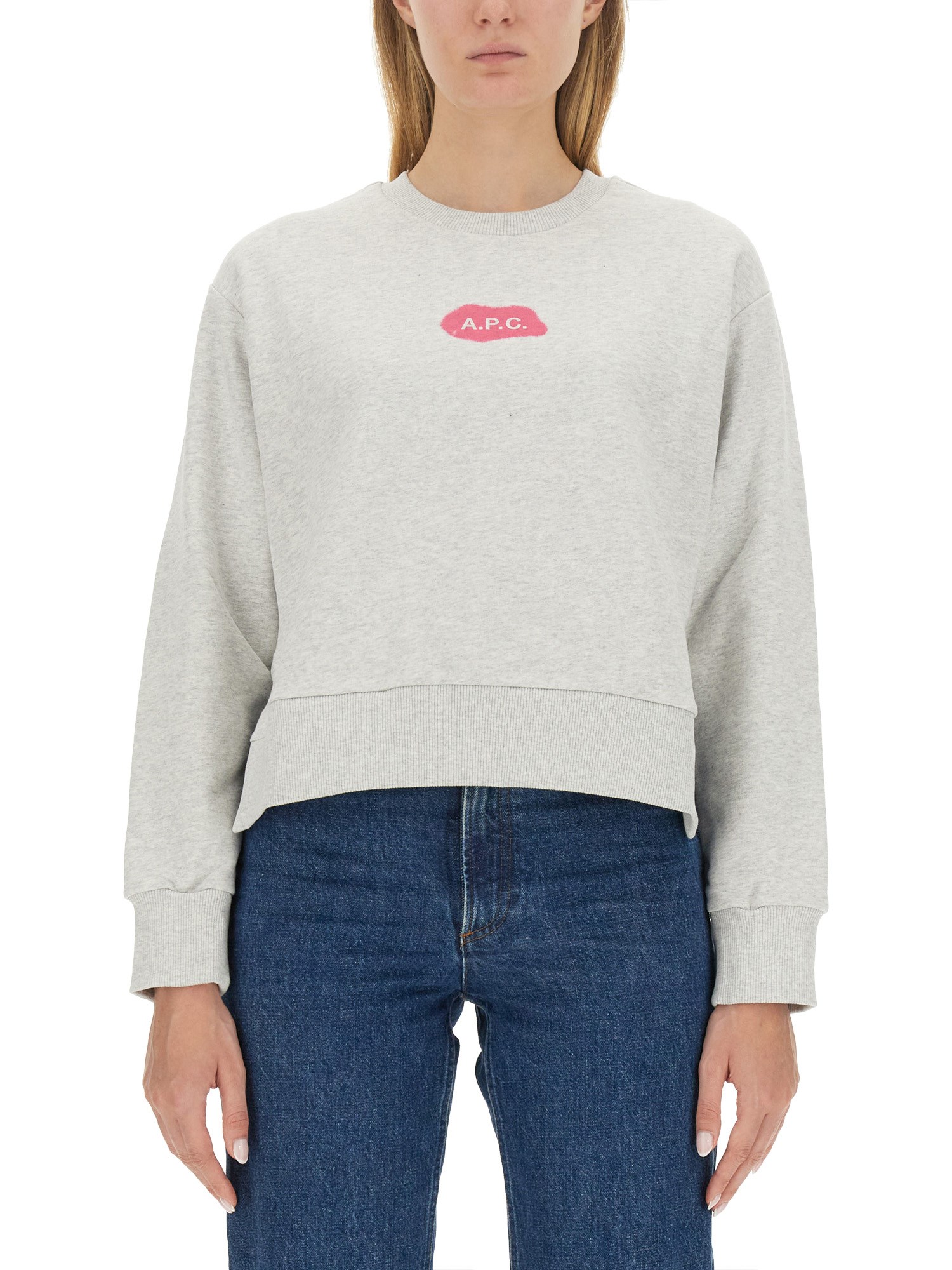 A.P.C.    COTTON SWEATSHIRT WITH LOGO