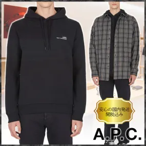 A.P.C.  |Street Style Long Sleeves Cotton Logo Designers Hoodies