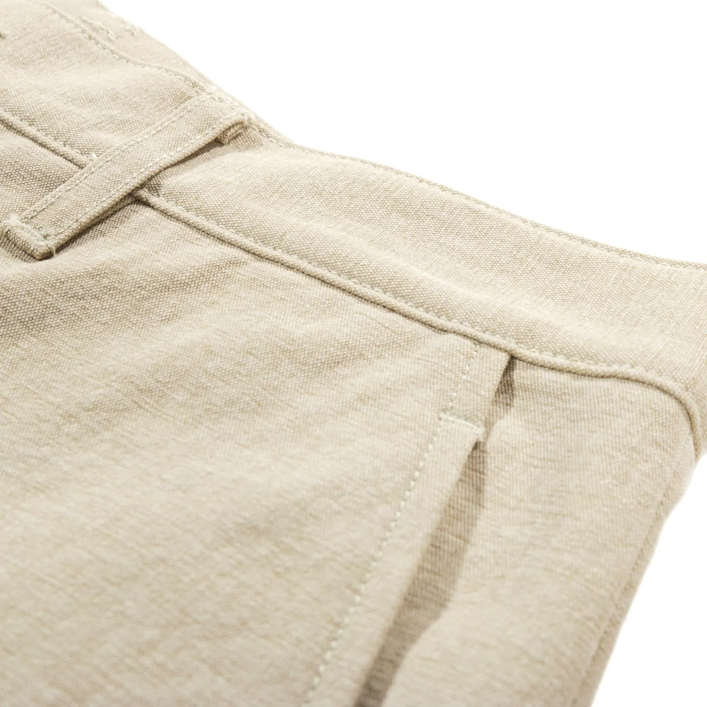 AURALEE WASHED HARD TWIST CANVAS PANTS KHAKI BEIGE