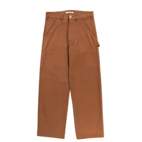 AURALEE WASHED HEAVY CANVAS PANTS BROWN