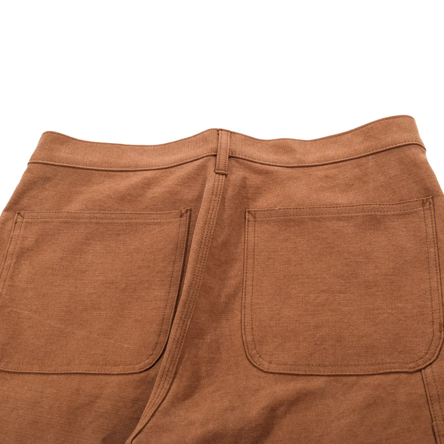 AURALEE WASHED HEAVY CANVAS PANTS BROWN