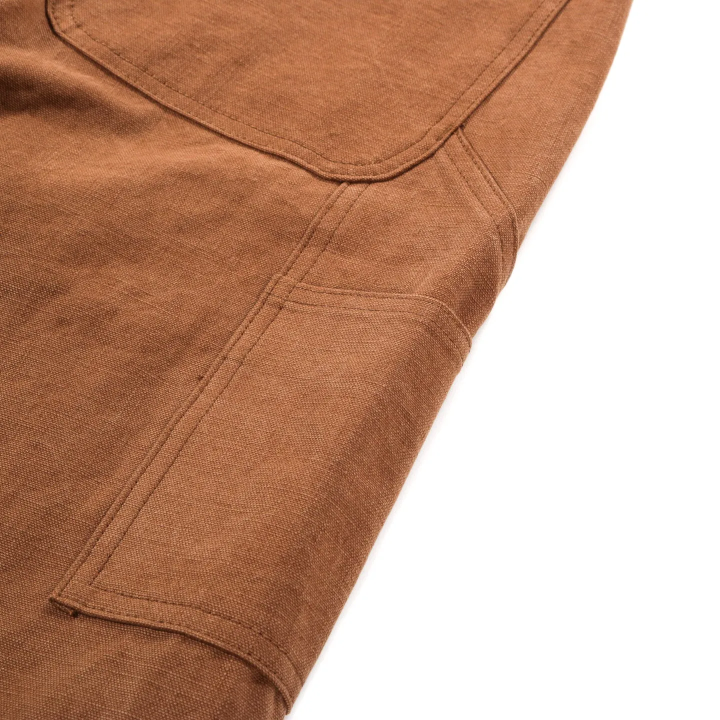 AURALEE WASHED HEAVY CANVAS PANTS BROWN