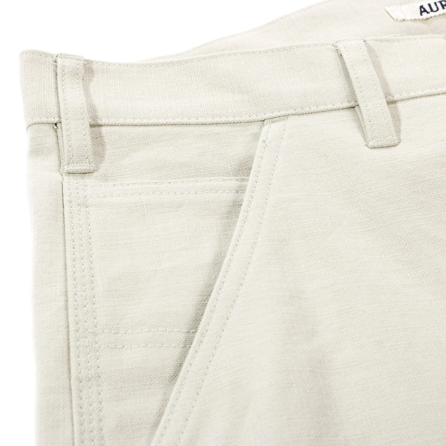 AURALEE WASHED HEAVY CANVAS PANTS IVORY