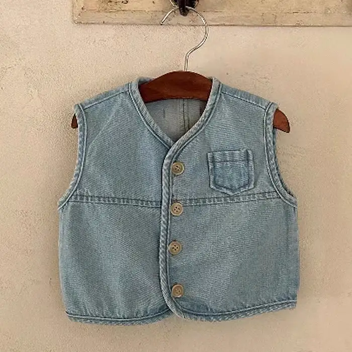 Baby Kid Girls Boys Solid Color Vests Waistcoats Wholesale 230828222