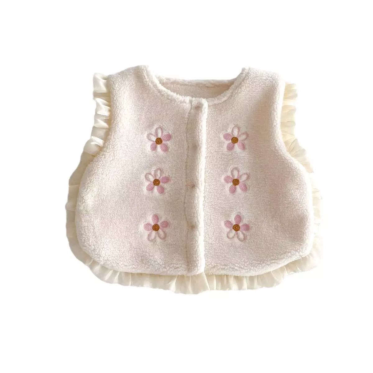 Baby Kid Girls Flower Embroidered Vests Waistcoats Wholesale 231019177