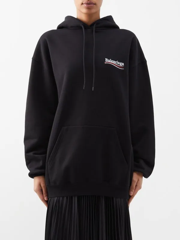 BALENCIAGA  |Street Style Long Sleeves Cotton Logo Hoodies & Sweatshirts