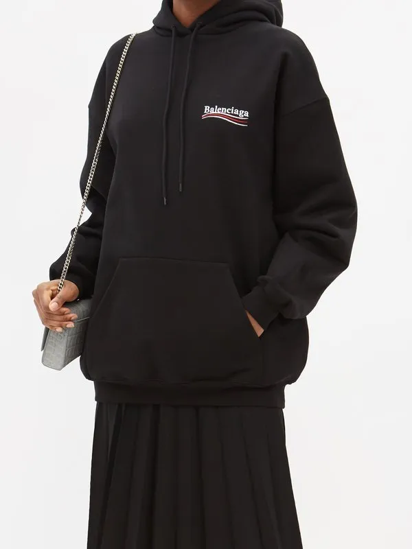 BALENCIAGA  |Street Style Long Sleeves Cotton Logo Hoodies & Sweatshirts