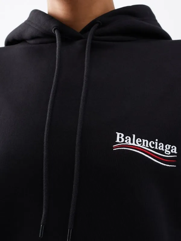 BALENCIAGA  |Street Style Long Sleeves Cotton Logo Hoodies & Sweatshirts