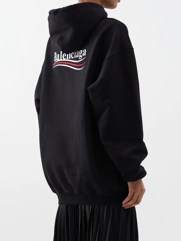 BALENCIAGA  |Street Style Long Sleeves Cotton Logo Hoodies & Sweatshirts