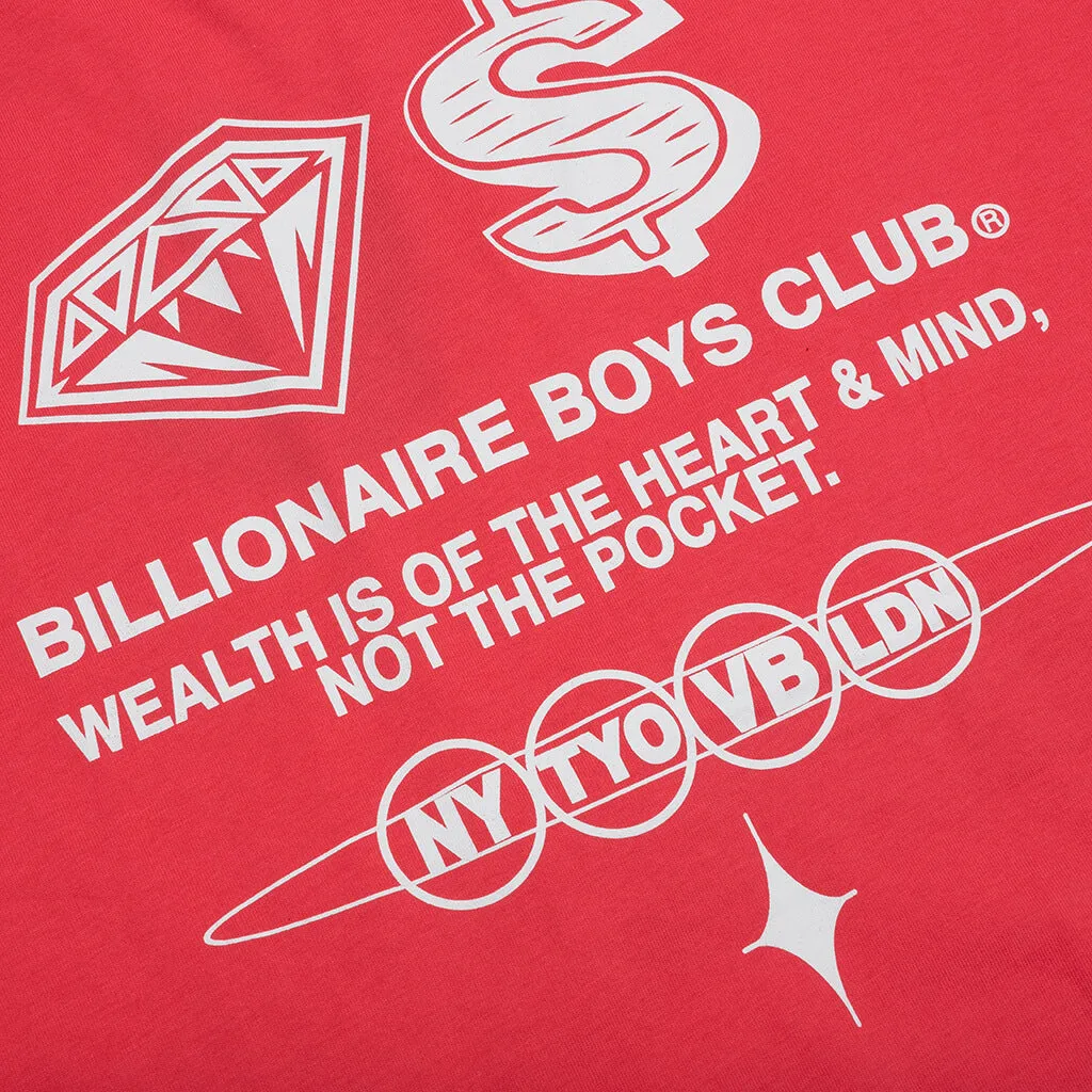 BB Wealth S/S Tee - Rouge Red