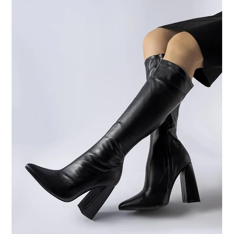 Black high heel boots from Abelino