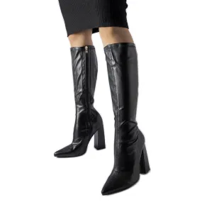 Black high heel boots from Abelino