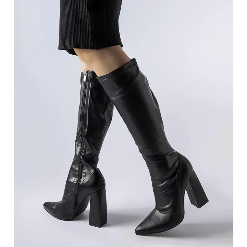 Black high heel boots from Abelino