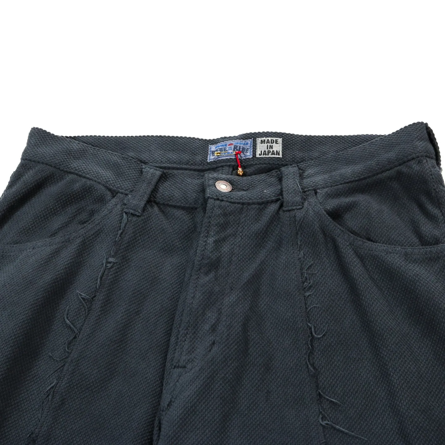 BLUE BLUE JAPAN FINE 'SASHIKO' BAGGY PANTS GREY