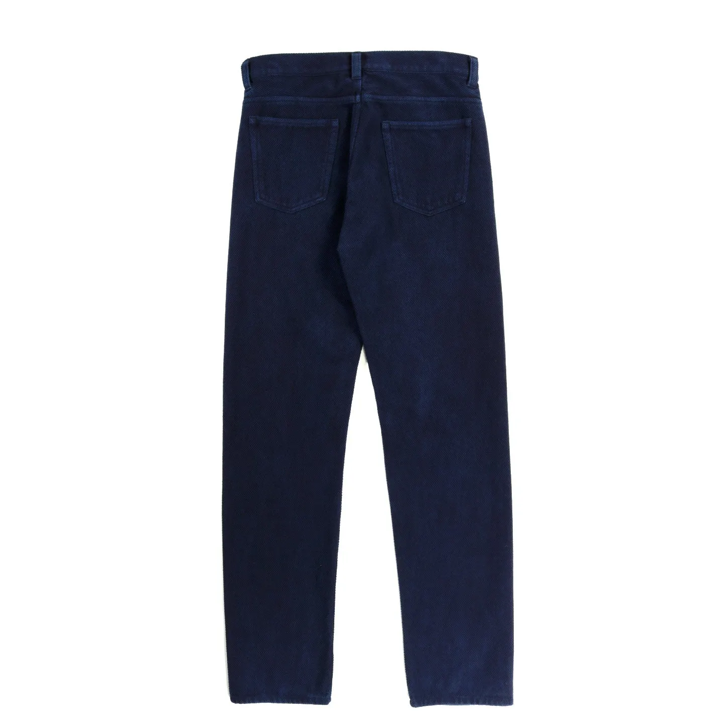 BLUE BLUE JAPAN FINE 'SASHIKO' HAND DYED 5 POCKET PANTS INDIGO