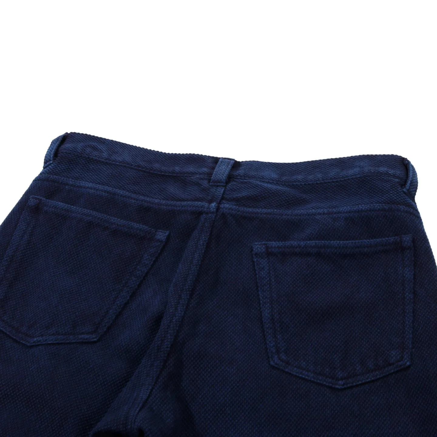 BLUE BLUE JAPAN FINE 'SASHIKO' HAND DYED 5 POCKET PANTS INDIGO