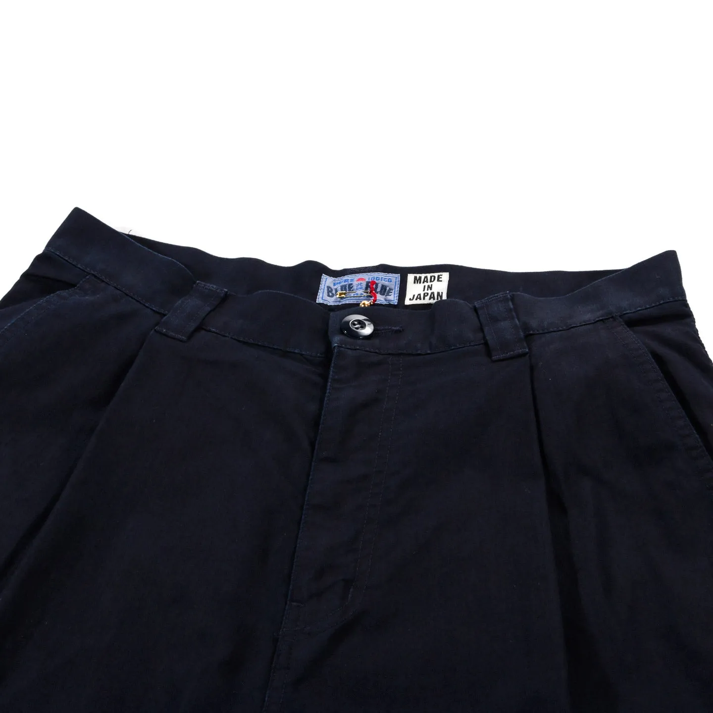 BLUE BLUE JAPAN INDIGO NYLON SATIN CARGO PANTS