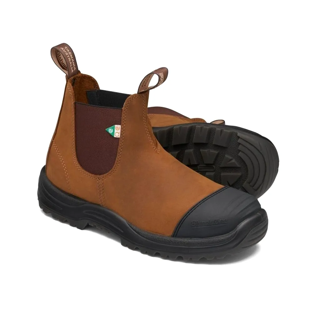 Blundstone 169 Unisex Slip-on Steel Toe Work & Safety Boot with Rubber Toe Cap - Crazy Horse