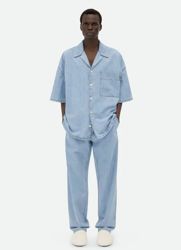 BOTTEGA VENETA  |Light bleached denim shirt