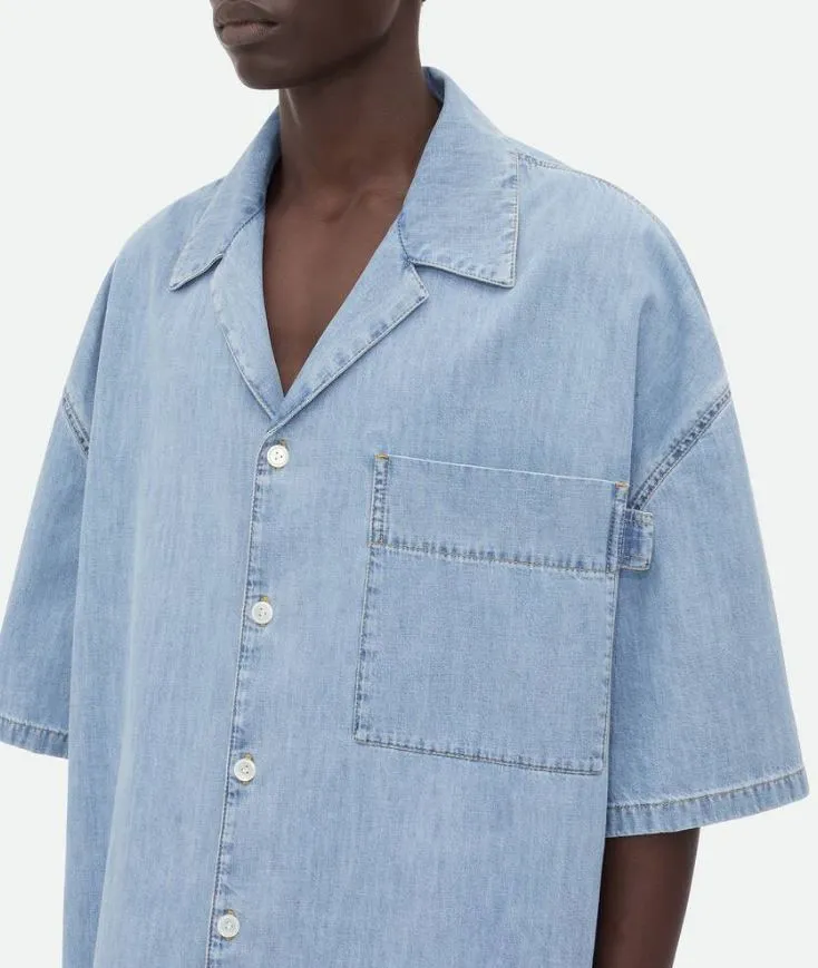 BOTTEGA VENETA  |Light bleached denim shirt