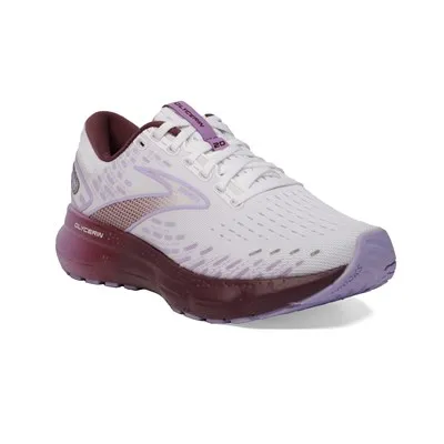 Brooks Women’s Gylcerin 20 Athletic Shoes-White/Orchid/Lavender