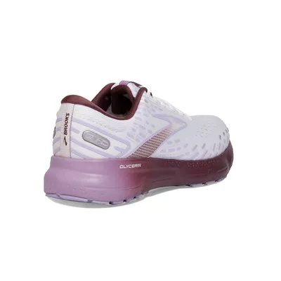 Brooks Women’s Gylcerin 20 Athletic Shoes-White/Orchid/Lavender