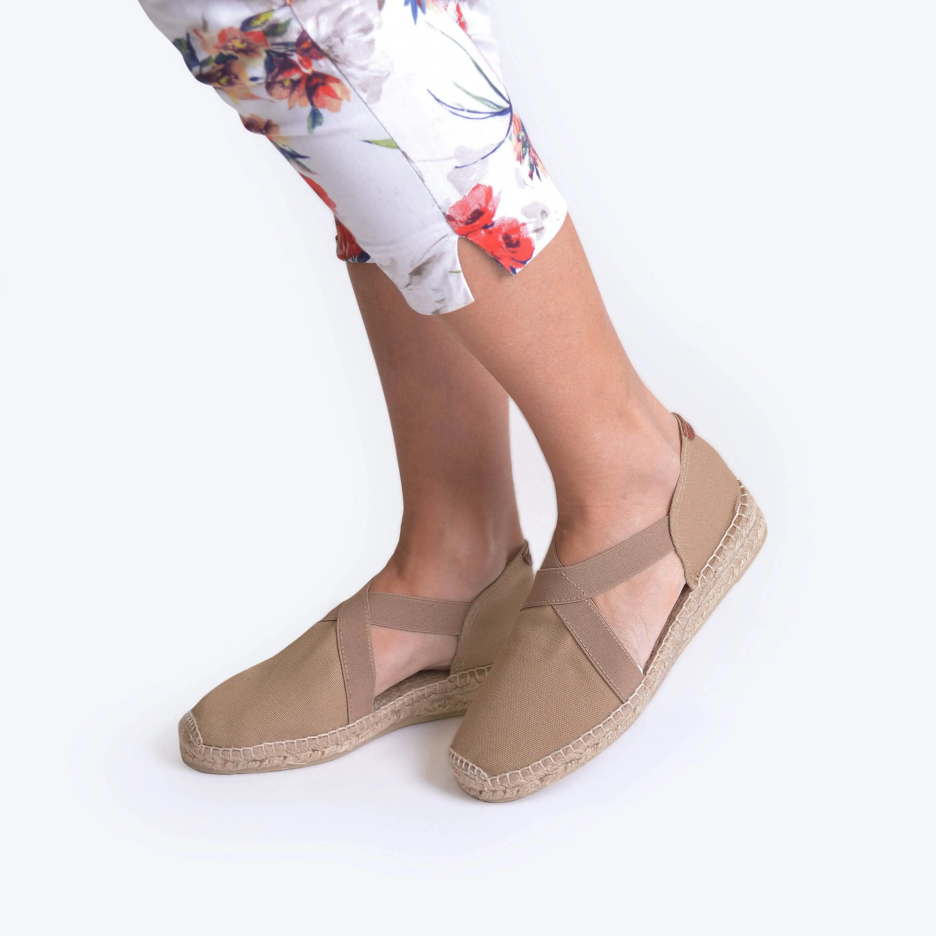 Canvas  Espadrille with Jute Sole for Women - Elastic