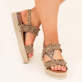 Catch The Show Sandals, Cheetah