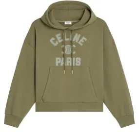 CELINE  |Long Sleeves Cotton Logo Hoodies & Sweatshirts