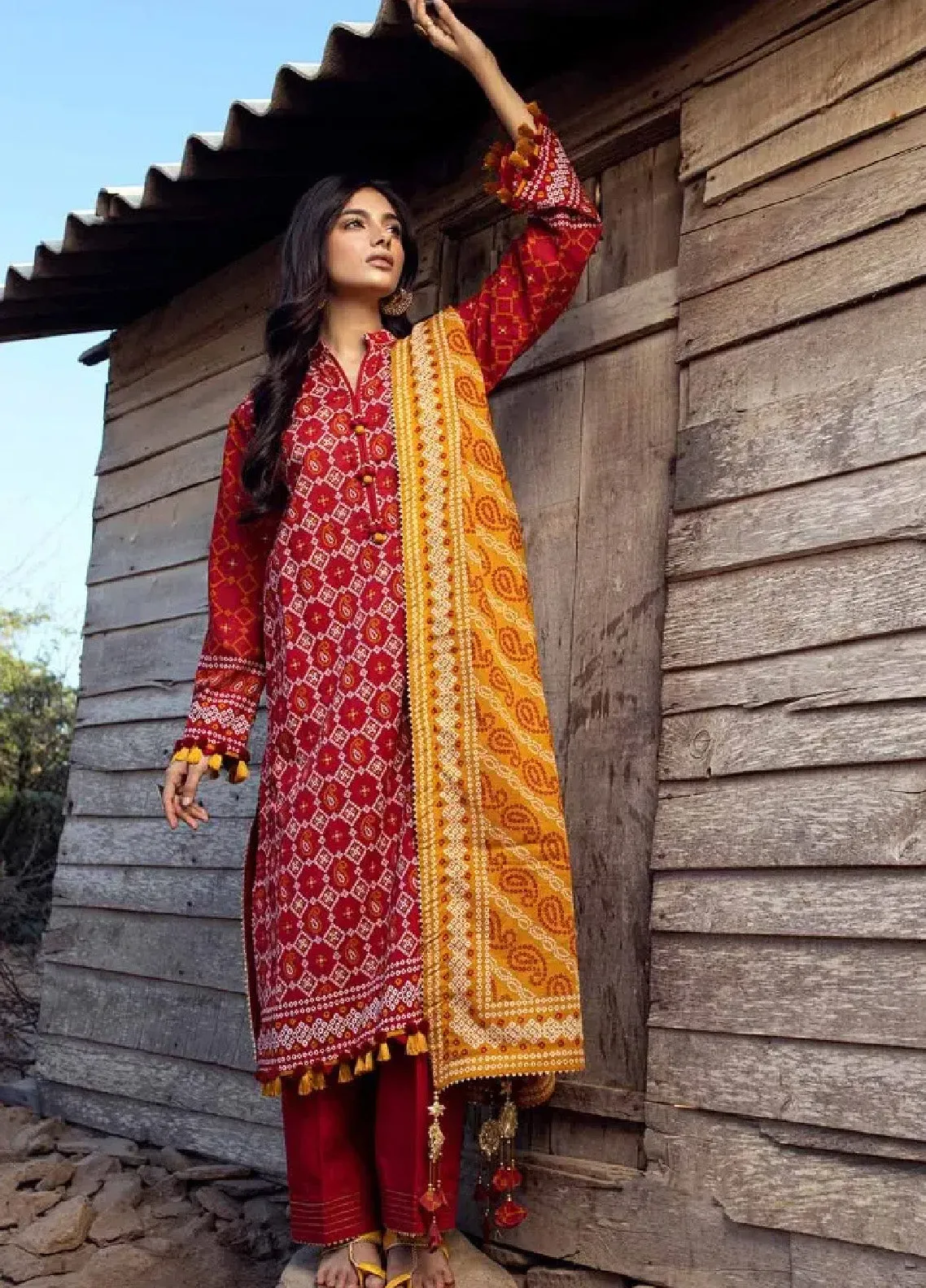 Chunri By Gul Ahmed Printed Lawn Unstitched 3 Piece Suit - GA24CL CL-42061 A