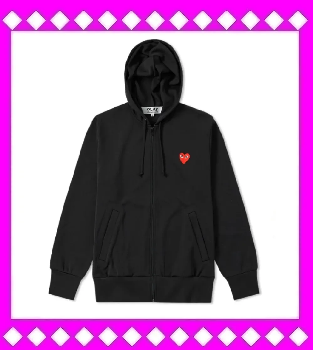 COMME des GARCONS  |Heart Unisex Long Sleeves Cotton Designers Hoodies