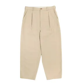 COMME DES GARCONS HOMME P003 WIDE PLEATED CHINO PANT BEIGE