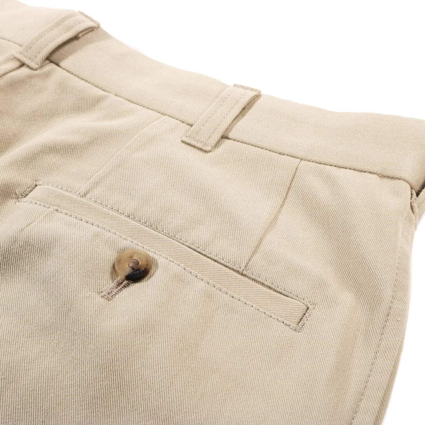 COMME DES GARCONS HOMME P003 WIDE PLEATED CHINO PANT BEIGE