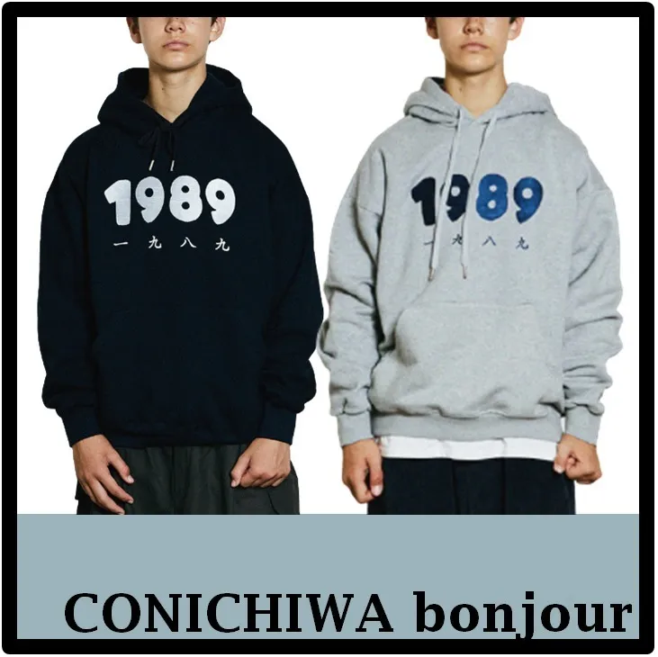 CONICHIWA bonjour  |Unisex Street Style Hoodies