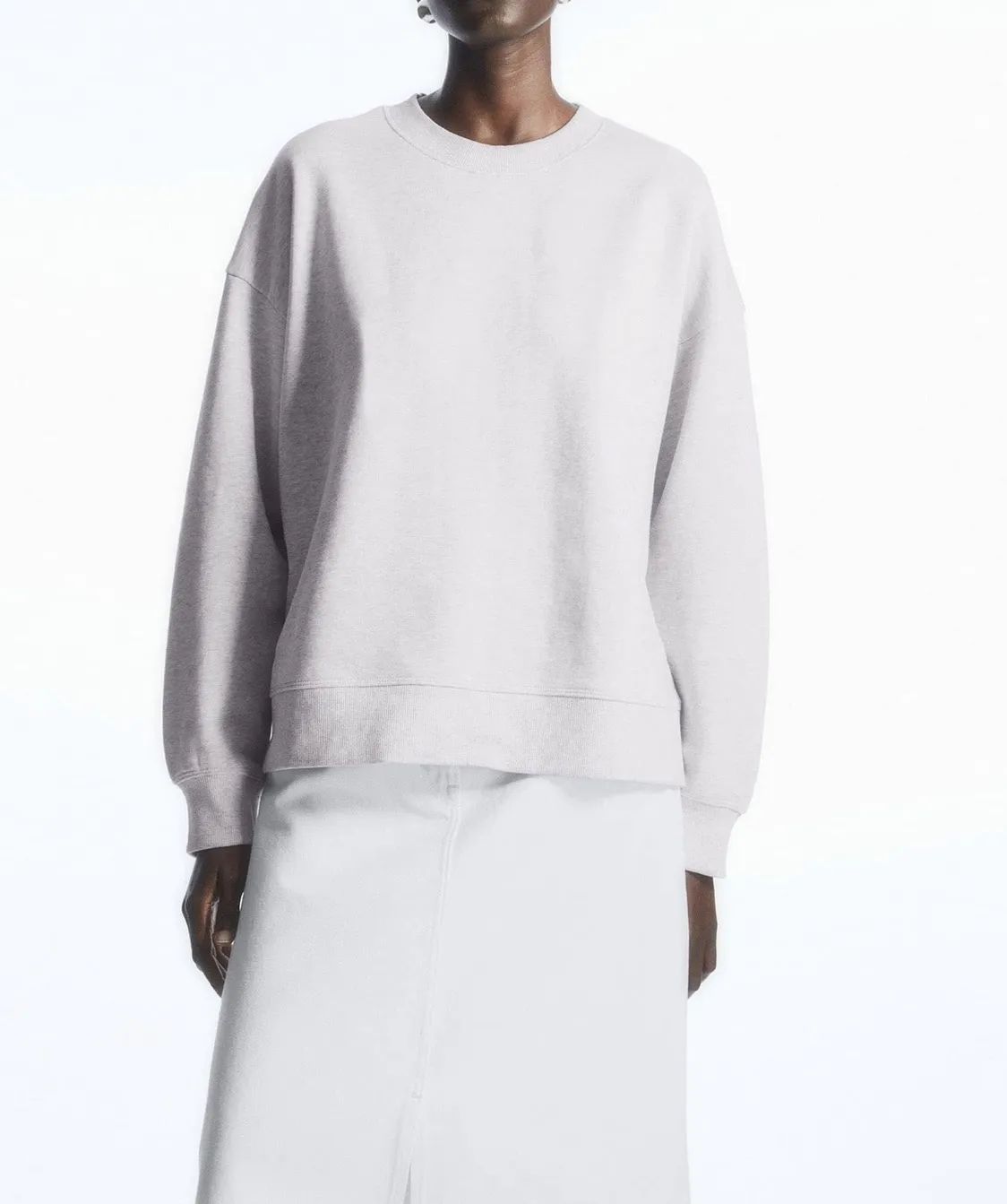 COS  |Crew Neck Sweat Long Sleeves Plain Cotton