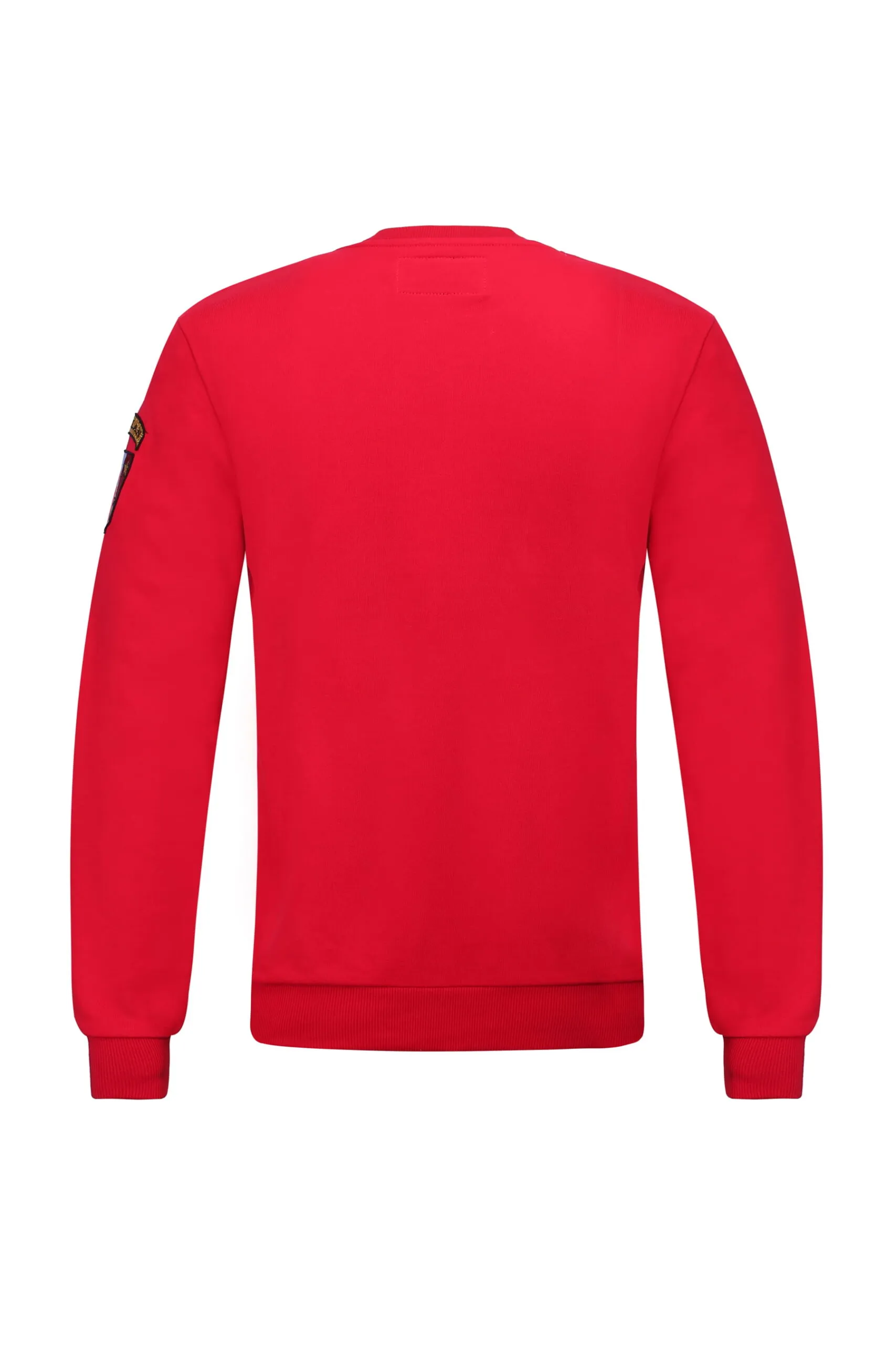 Cotton Sweatshirt with Embroidery – Red