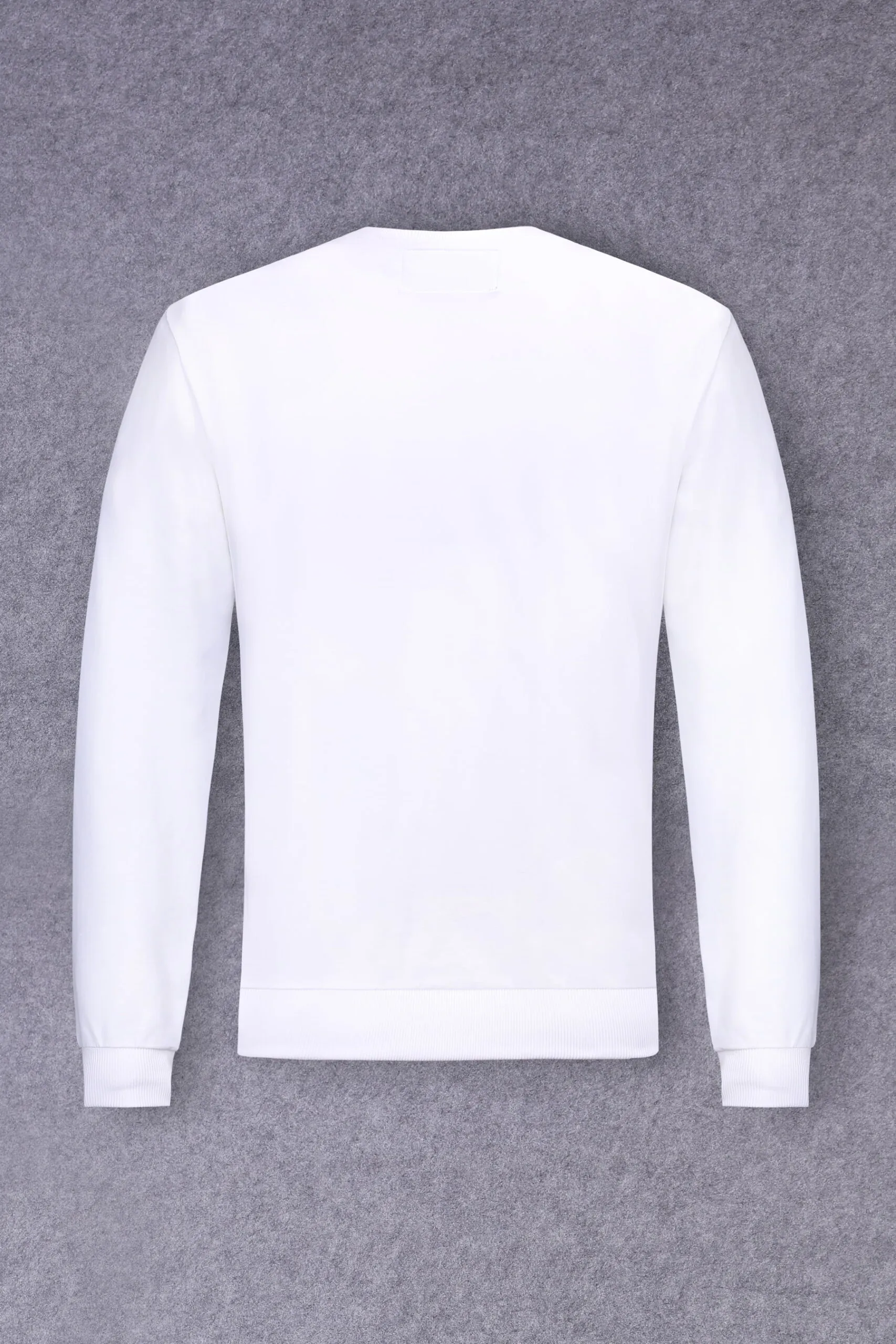 Cotton Sweatshirt with Embroidery – White