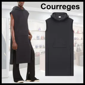 Courreges  |Unisex Sleeveless Plain Hoodies & Sweatshirts