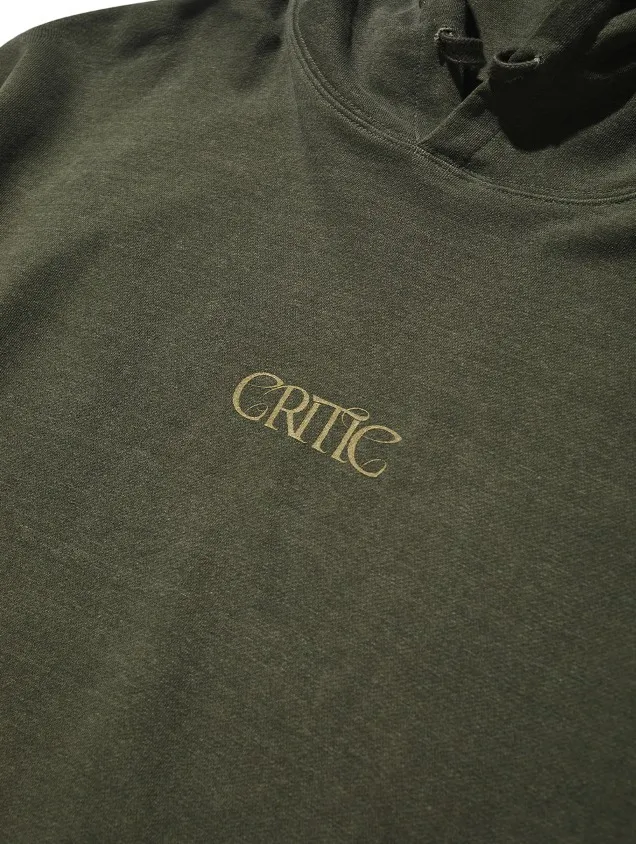 CRITIC  |Unisex Long Sleeves Cotton Oversized Logo Hoodies