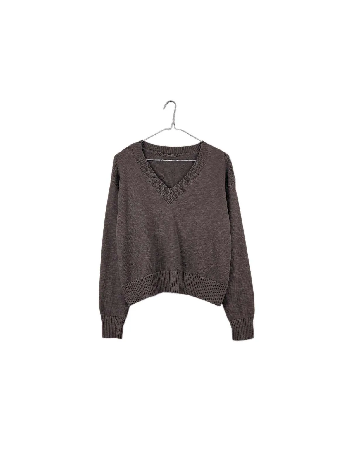 Crop V-Neck Sweater