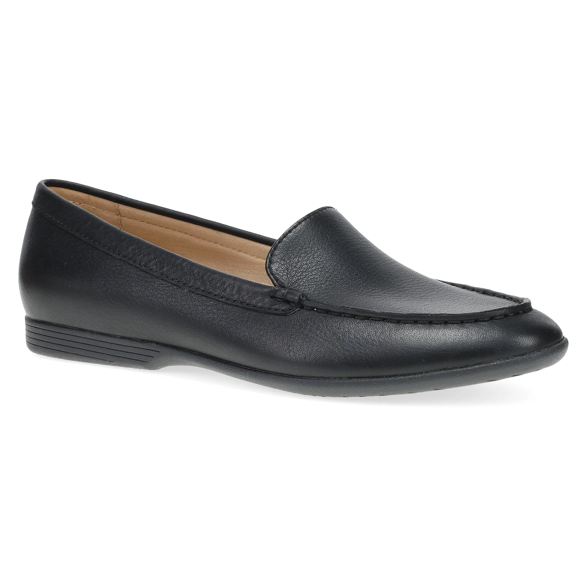 Dansko Women’s Lorri Slip On Loafers-Black Tumbled