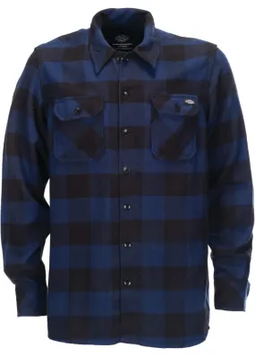 Dickies Men's Sacramento Flannel Shirt Blue