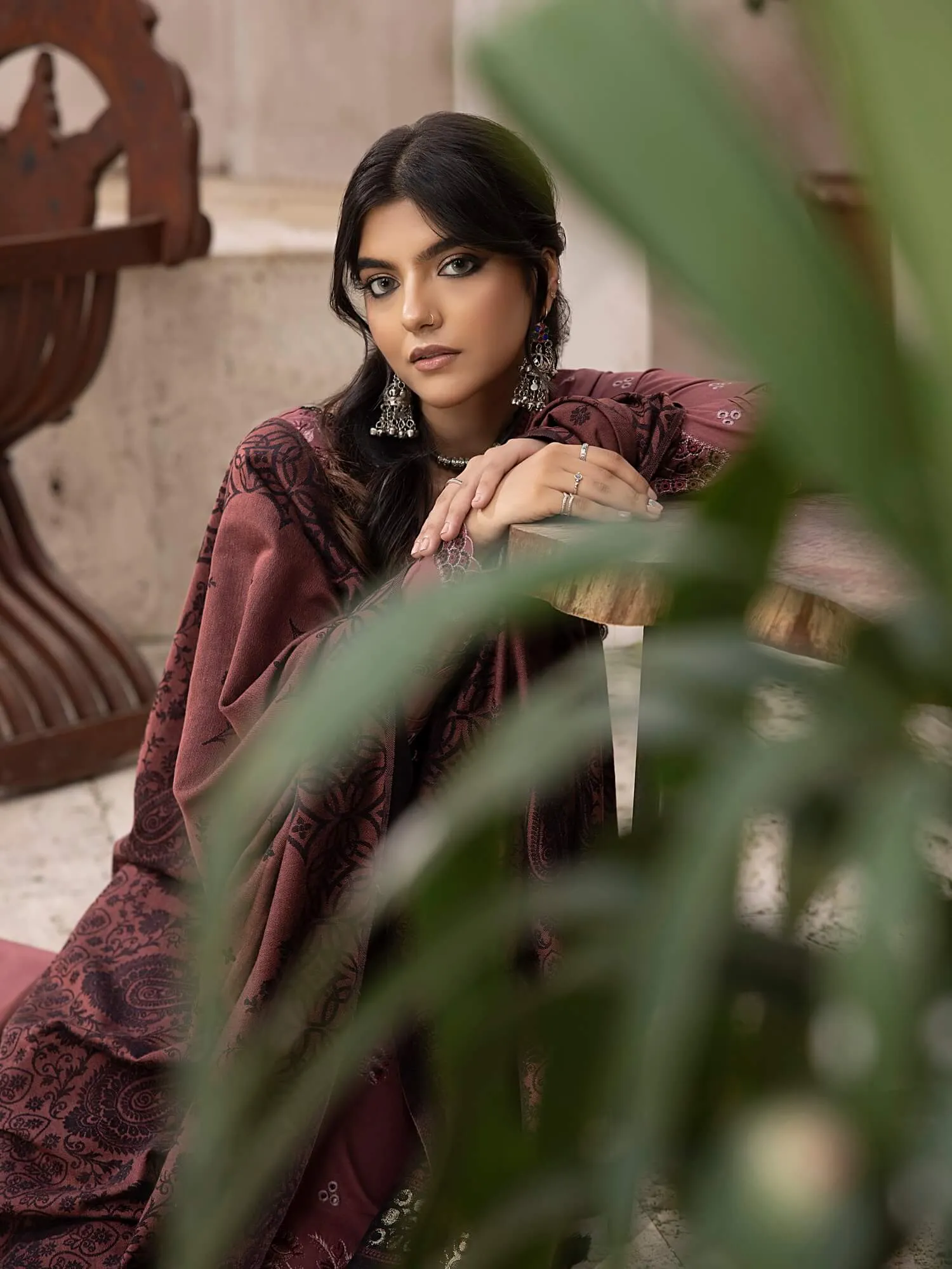 ELAK by Humdum Unstitched Embroidered Khaddar 3Pc Suit EL-01