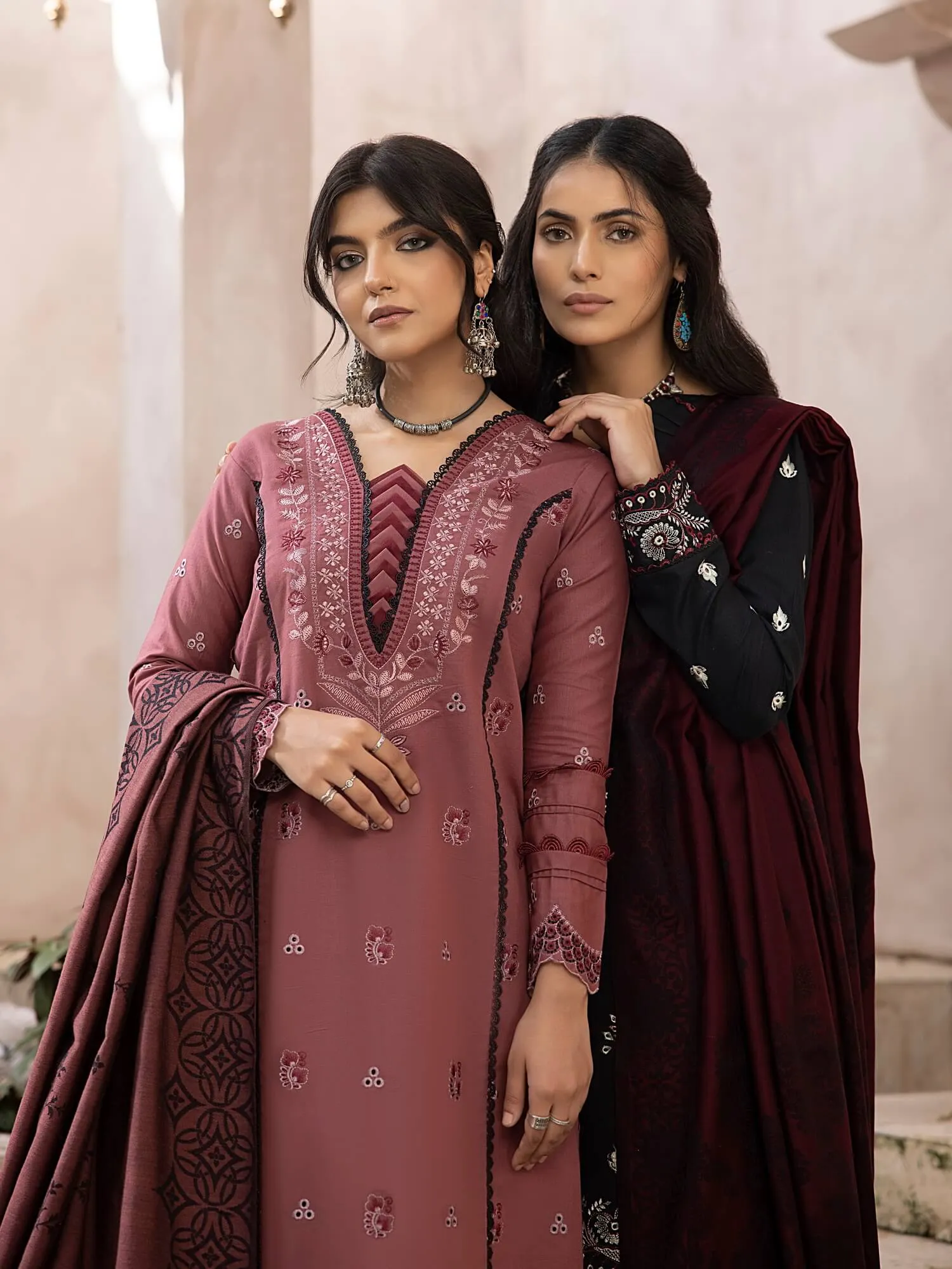 ELAK by Humdum Unstitched Embroidered Khaddar 3Pc Suit EL-01