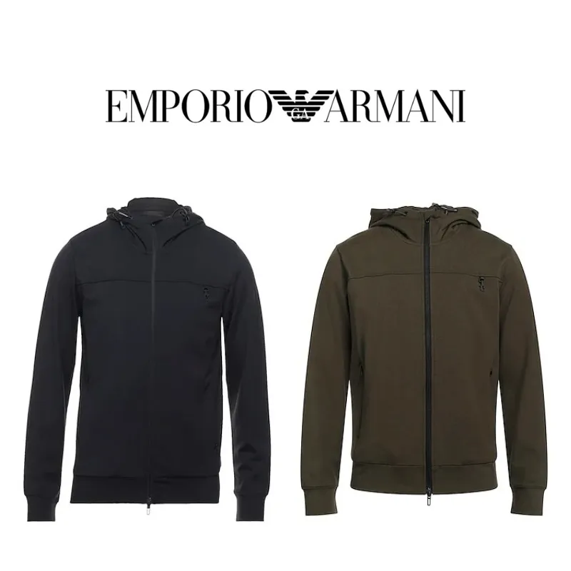 EMPORIO ARMANI  |Street Style Long Sleeves Plain Hoodies