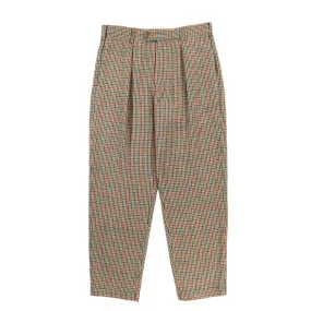 ENGINEERED GARMENTS CARLYLE PANT KHAKI GUNCLUB CHECK