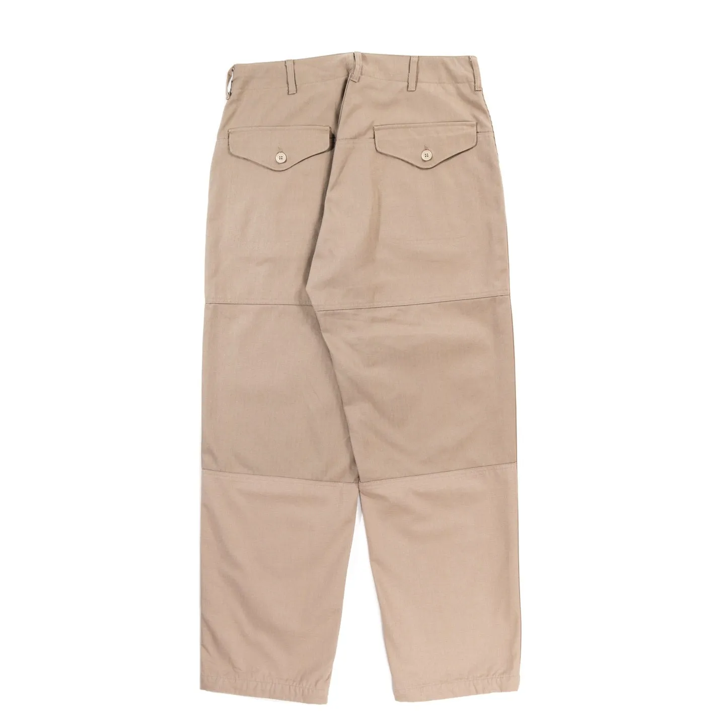 ENGINEERED GARMENTS FIELD PANT KHAKI COTTON HERRINGBONE TWILL